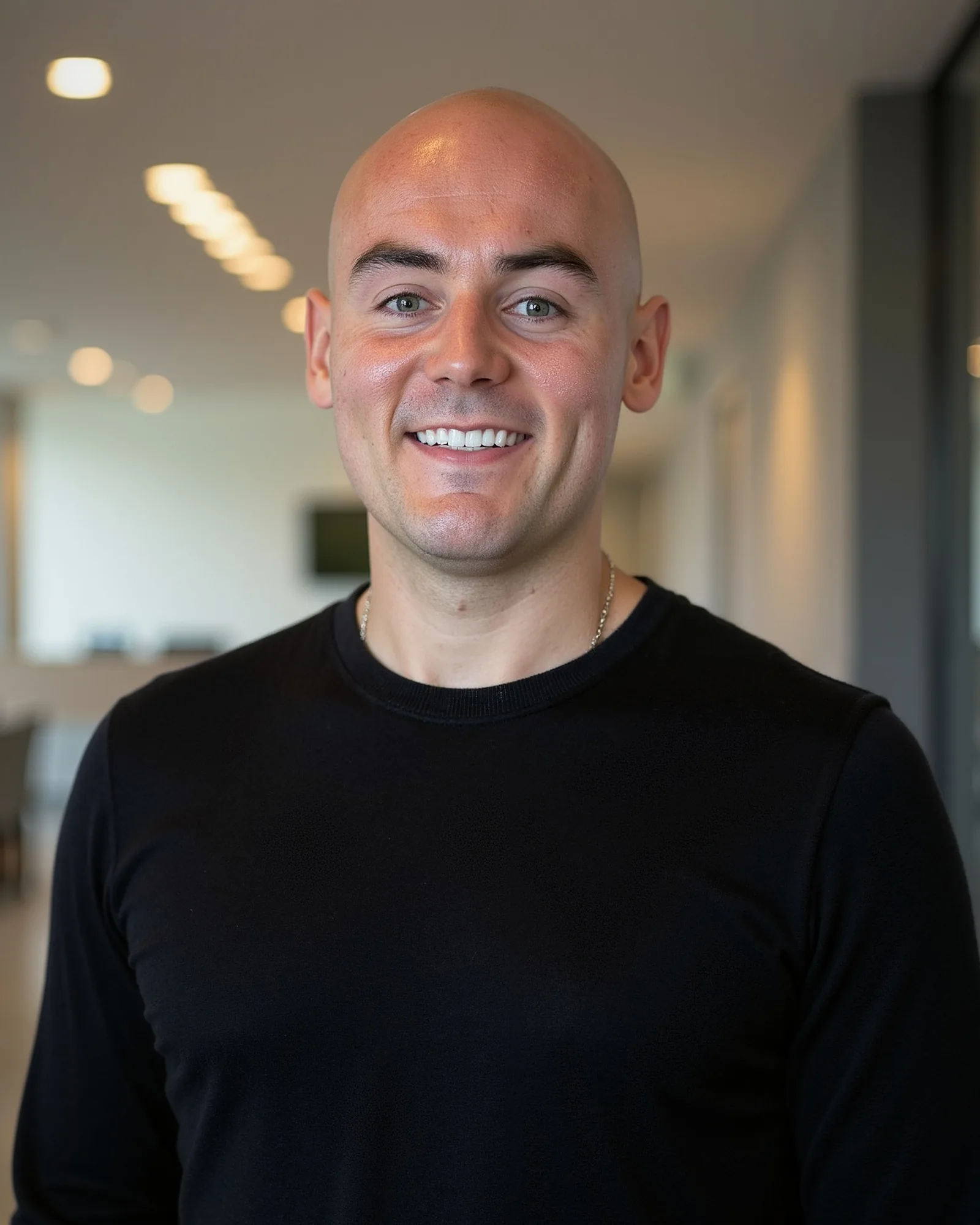 Portrait of Clay Adelizzi in a black sweater.