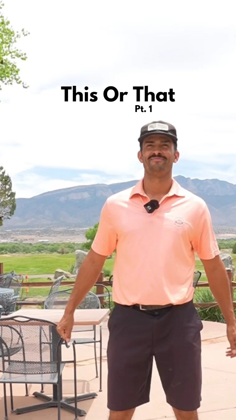 A PGA professional in a This or That Instagram reel.