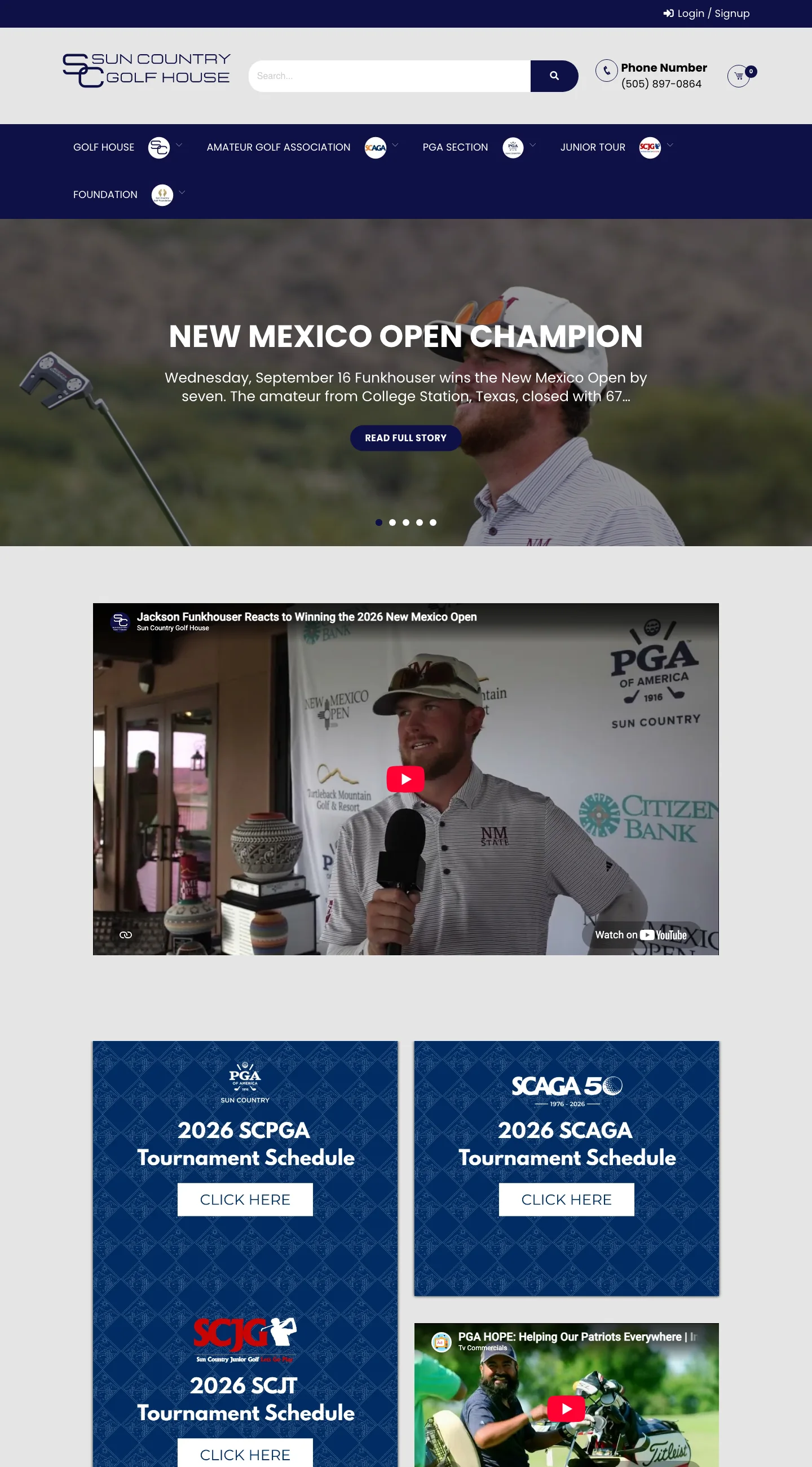 The Sun Country homepage before the redesign, top portion.